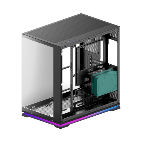Powercool Plasma Mid Tower Gaming Case - Black 